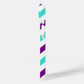 Turquoise en Paarse Zigzag Case-Mate iPhone Case (Achterkant / Links)