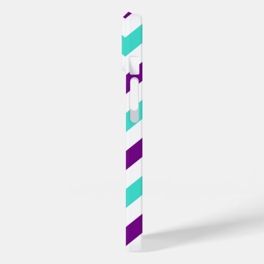 Turquoise en Paarse Zigzag Case-Mate iPhone Case (Achterkant / Links)