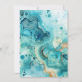 Turquoise en Patina Agaat bruiloft Kaart (Achterkant)