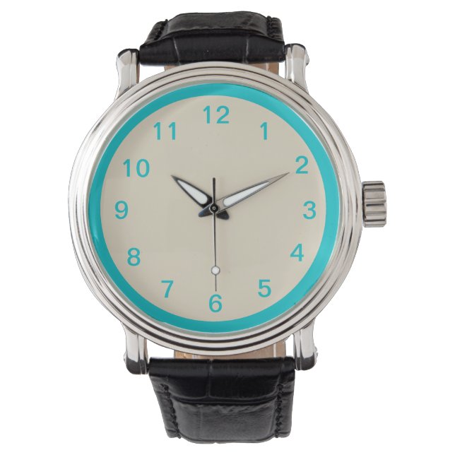 Turquoise en Pearl Horloge (Voorkant)