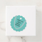 Turquoise en Pearls Vrijgezellenfeest Hartelijk da Bedankjes Labels (In situ)