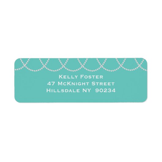 Turquoise en Pearls Vrijgezellenfeest white Label (Voorkant)