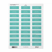 Turquoise en Pearls Vrijgezellenfeest white Label (Full Sheet)