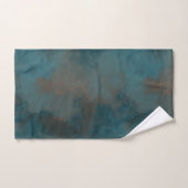 Turquoise en perzik marmer abstract bad handdoek (Handdoek)