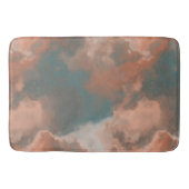 Turquoise en perzik marmer abstract badmat (Voorkant)