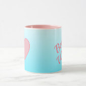 Turquoise en Pink Best Wifey Mok (Midden)
