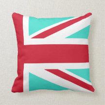 Turquoise en Red Union Jack Half
