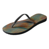 Turquoise en Roest Abstract Teenslippers (Schuin)