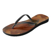 Turquoise en Roest Marmer Abstract Teenslippers (Schuin)