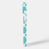 Turquoise en Rood Modern Marokkaans Monogram Case-Mate iPhone Case (Achterkant / Links)