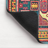 Turquoise en Roos Red Kazak Oriental Rug Design Muismat (Hoek)