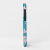 Turquoise en roze bladeren en doedels Case-Mate iPhone case (Achterkant/links)