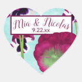 Turquoise en roze gepersonaliseerde stickers (Voorkant)