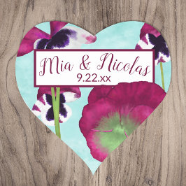 Turquoise en roze gepersonaliseerde stickers