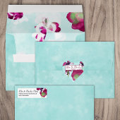 Turquoise en roze gepersonaliseerde stickers