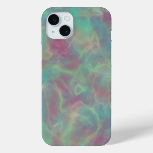 Turquoise en roze marmer Case-Mate iPhone case (Achterkant)