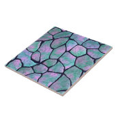 Turquoise en roze mozaïekstenen naadloos patroon tegeltje (Zijkant)