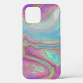 Turquoise en roze opal agate Case-Mate iPhone case (Achterkant)