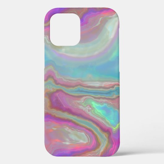 Turquoise en roze opal agate Case-Mate iPhone case (Achterkant)