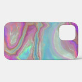 Turquoise en roze opal agate Case-Mate iPhone case (Achterkant (horizontaal))