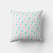 Turquoise en roze pijlen kussen (Achterkant)