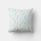 Turquoise en roze pijlen kussen (Voorkant)