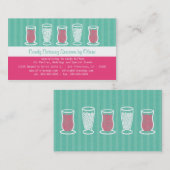 Turquoise en Roze Snoep Catering Visitekaartje (Voorkant / Achterkant)