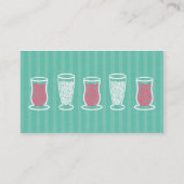 Turquoise en Roze Snoep Catering Visitekaartje (Achterkant)