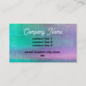 Turquoise en roze verdrietig minimalistisch design visitekaartje (Achterkant)