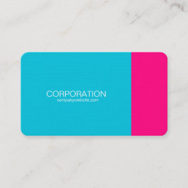 Turquoise en roze visitekaartje