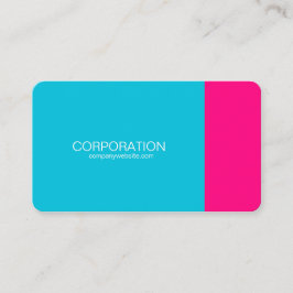 Turquoise en roze visitekaartje