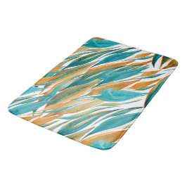Turquoise en Rust Herfst Art Badmat