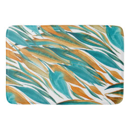 Turquoise en Rust Herfst Art Badmat