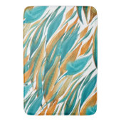 Turquoise en Rust Herfst Art Badmat (Voorkant Verticaal)