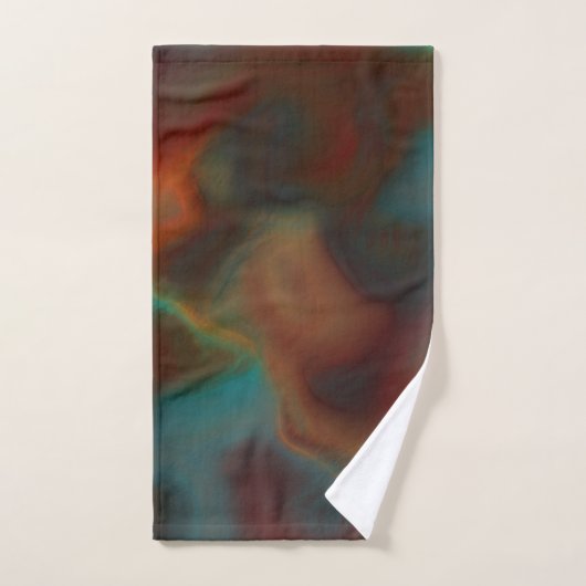 Turquoise en Rust Marmer abstract Bad Handdoek (Handdoek)