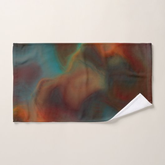 Turquoise en Rust Marmer abstract Bad Handdoek (Handdoek)