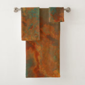Turquoise en Rust Marmer abstract Bad Handdoek (Insitu)