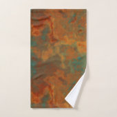 Turquoise en Rust Marmer abstract Bad Handdoek (Handdoek)