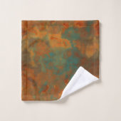 Turquoise en Rust Marmer abstract Bad Handdoek (Wasdoekje)
