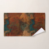 Turquoise en Rust Marmer abstract Bad Handdoek (Handdoek)