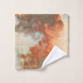 Turquoise en Rust Marmer Abstract Badhanddoek Set Bad Handdoek (Wasdoekje)