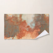 Turquoise en Rust Marmer Abstract Badhanddoek Set Bad Handdoek (Handdoek)