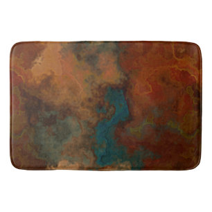 Turquoise en Rust Marmer abstract Badmat