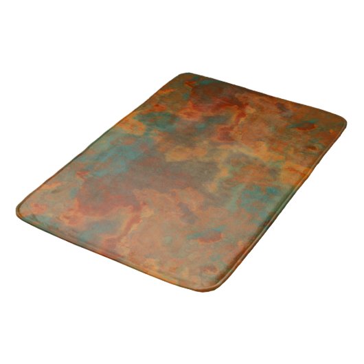 Turquoise en Rust Marmer abstract Badmat (Gekanteld)
