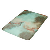 Turquoise en Rust Marmer Abstract Badmat (Gekanteld)