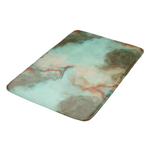 Turquoise en Rust Marmer Abstract Badmat