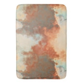 Turquoise en Rust Marmer Abstract Badmat (Voorkant Verticaal)