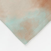 Turquoise en Rust Marmer Abstract Fleece Deken (Hoek)