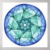 Turquoise en Sapphire Poster (Voorkant)