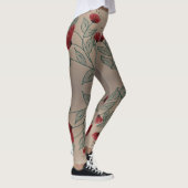 Turquoise en schuurrood leggings (Rechts)